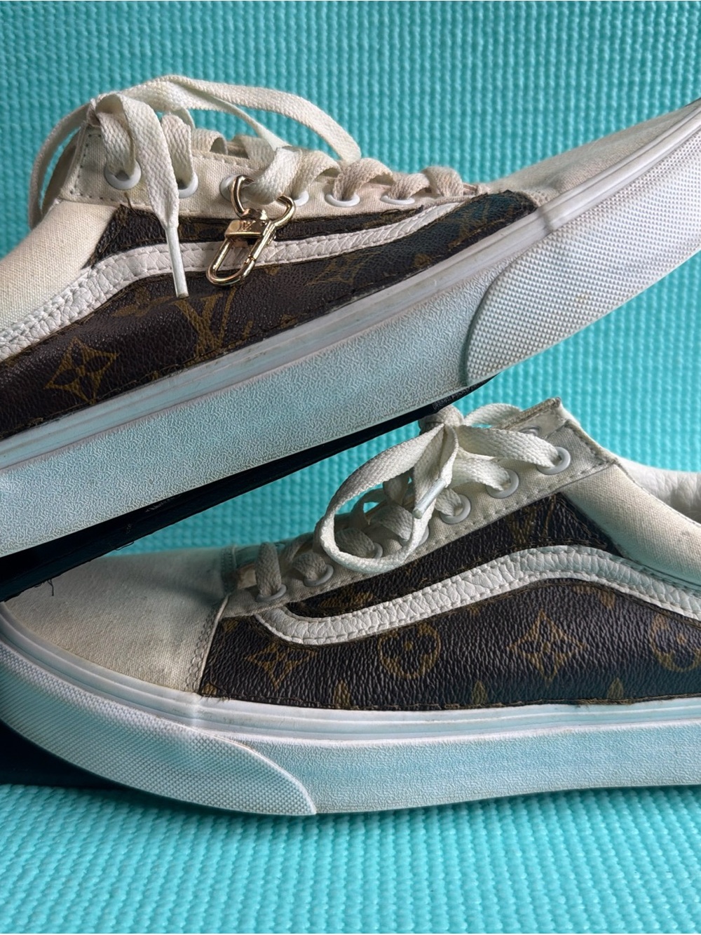 Louis Vuitton Accents Old Skool Vans White Size Men 10.5 Women 12